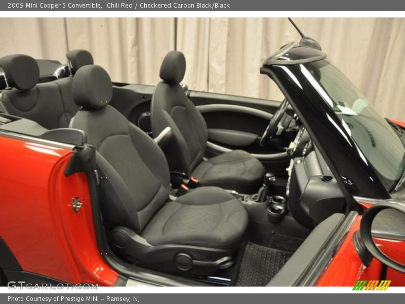 Chili Red / Checkered Carbon Black/Black 2009 Mini Cooper S Convertible