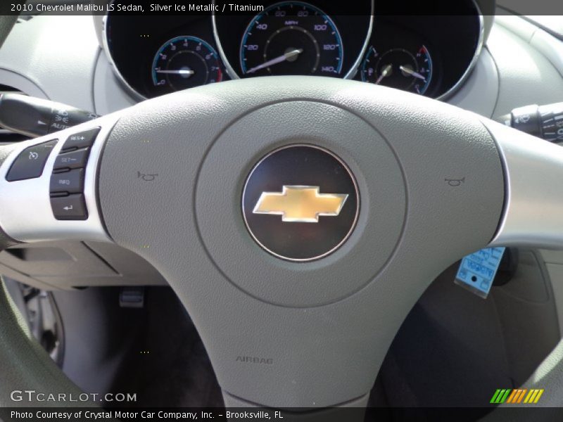 Silver Ice Metallic / Titanium 2010 Chevrolet Malibu LS Sedan