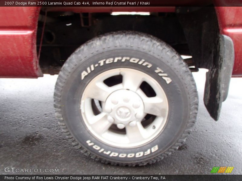 Inferno Red Crystal Pearl / Khaki 2007 Dodge Ram 2500 Laramie Quad Cab 4x4