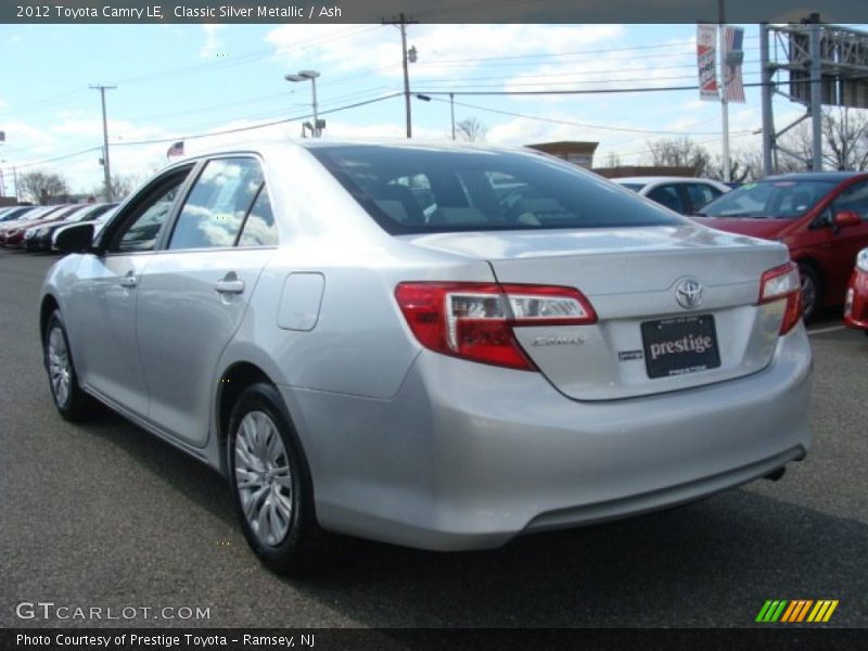 Classic Silver Metallic / Ash 2012 Toyota Camry LE