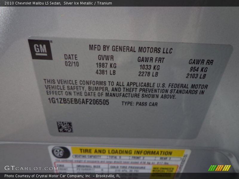 Silver Ice Metallic / Titanium 2010 Chevrolet Malibu LS Sedan