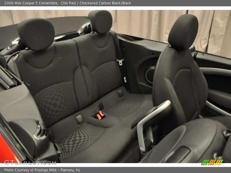 Chili Red / Checkered Carbon Black/Black 2009 Mini Cooper S Convertible