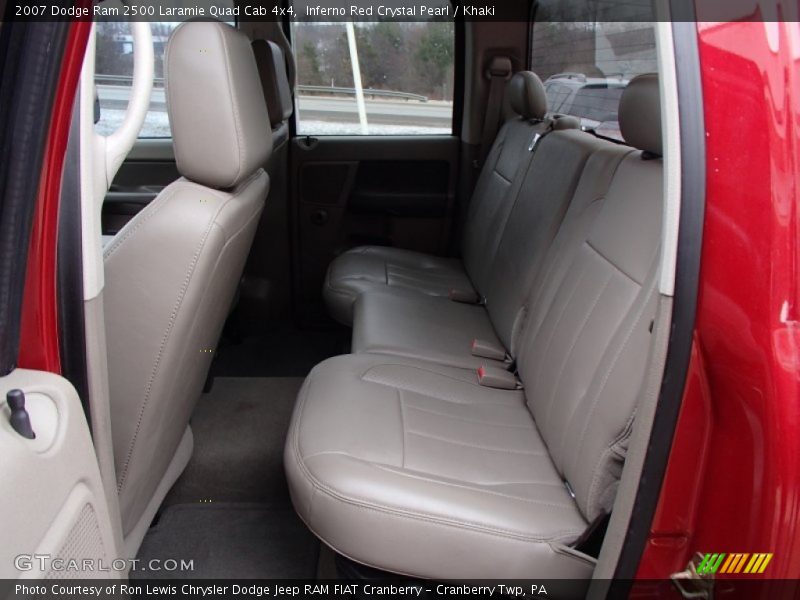 Inferno Red Crystal Pearl / Khaki 2007 Dodge Ram 2500 Laramie Quad Cab 4x4