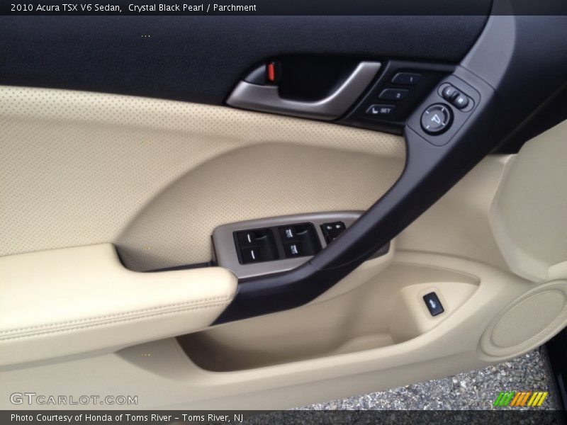 Crystal Black Pearl / Parchment 2010 Acura TSX V6 Sedan