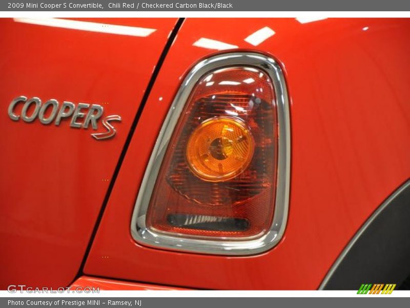 Chili Red / Checkered Carbon Black/Black 2009 Mini Cooper S Convertible
