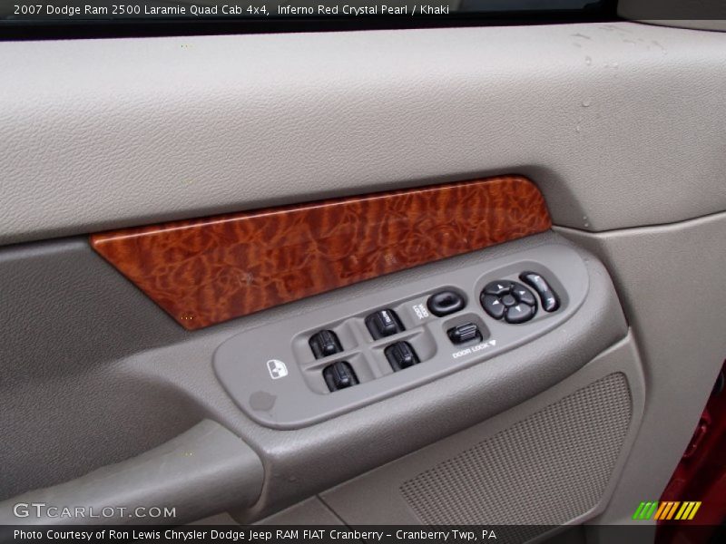 Inferno Red Crystal Pearl / Khaki 2007 Dodge Ram 2500 Laramie Quad Cab 4x4