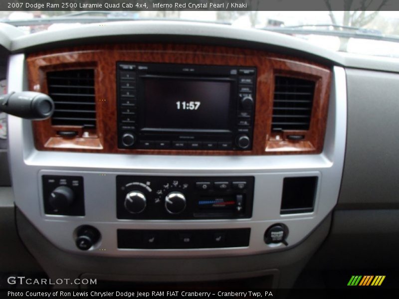 Inferno Red Crystal Pearl / Khaki 2007 Dodge Ram 2500 Laramie Quad Cab 4x4