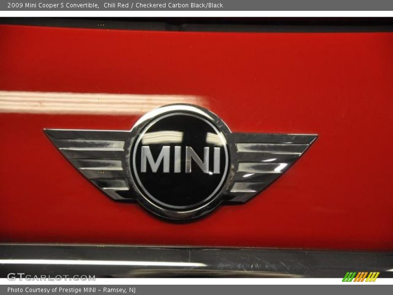 Chili Red / Checkered Carbon Black/Black 2009 Mini Cooper S Convertible