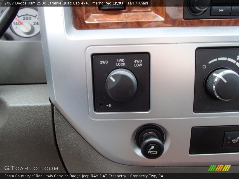 Inferno Red Crystal Pearl / Khaki 2007 Dodge Ram 2500 Laramie Quad Cab 4x4