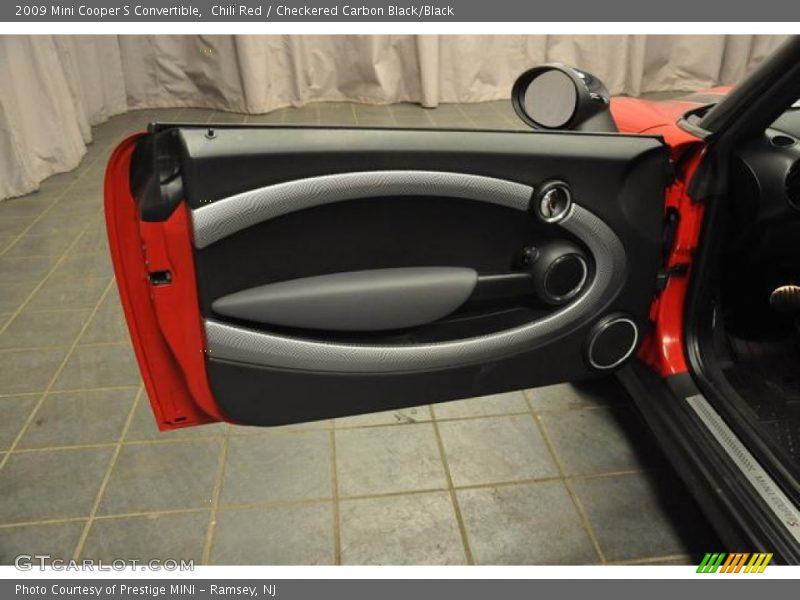 Chili Red / Checkered Carbon Black/Black 2009 Mini Cooper S Convertible