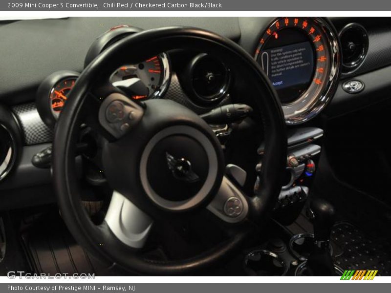 Chili Red / Checkered Carbon Black/Black 2009 Mini Cooper S Convertible