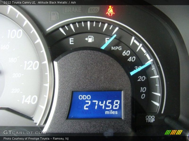 Attitude Black Metallic / Ash 2012 Toyota Camry LE
