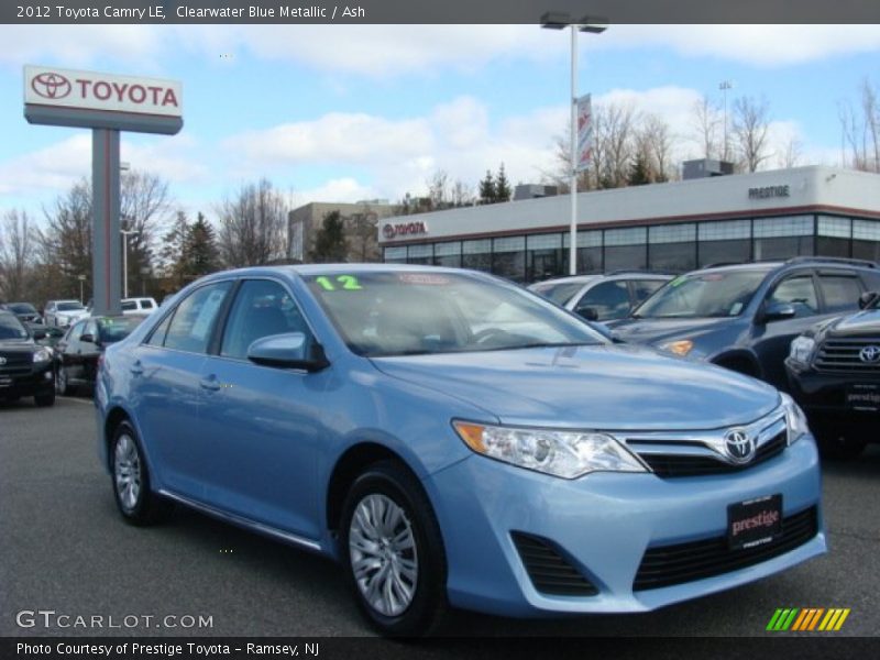 Clearwater Blue Metallic / Ash 2012 Toyota Camry LE