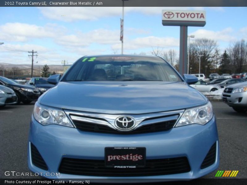 Clearwater Blue Metallic / Ash 2012 Toyota Camry LE