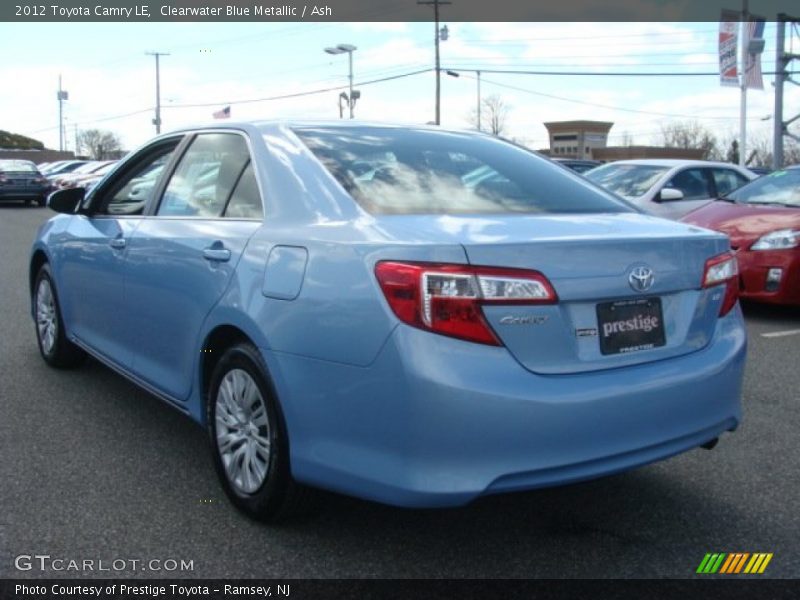 Clearwater Blue Metallic / Ash 2012 Toyota Camry LE