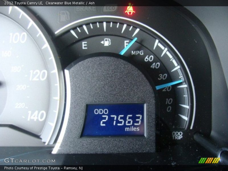 Clearwater Blue Metallic / Ash 2012 Toyota Camry LE
