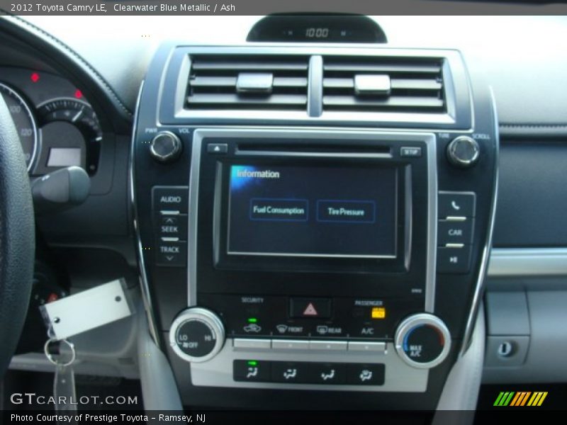 Clearwater Blue Metallic / Ash 2012 Toyota Camry LE