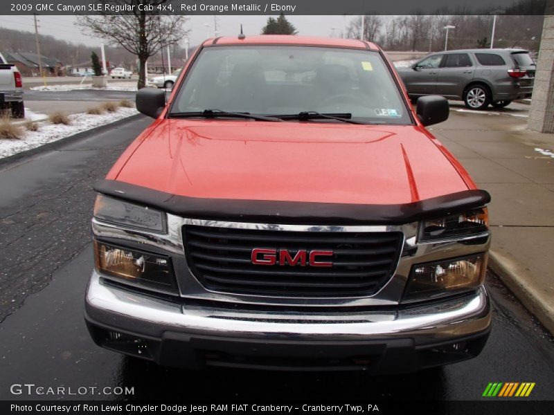 Red Orange Metallic / Ebony 2009 GMC Canyon SLE Regular Cab 4x4