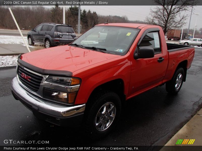 Red Orange Metallic / Ebony 2009 GMC Canyon SLE Regular Cab 4x4