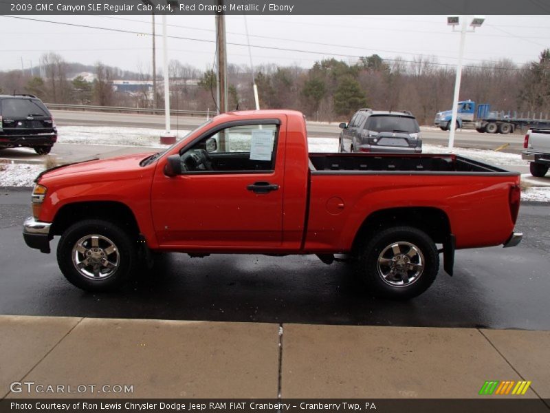  2009 Canyon SLE Regular Cab 4x4 Red Orange Metallic