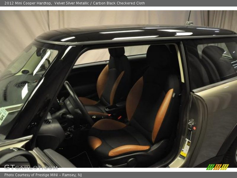 Velvet Silver Metallic / Carbon Black Checkered Cloth 2012 Mini Cooper Hardtop