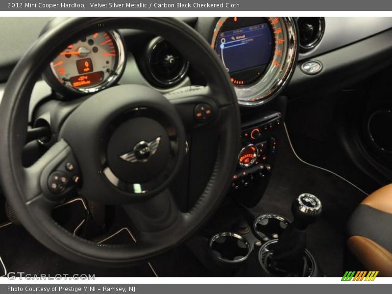 Velvet Silver Metallic / Carbon Black Checkered Cloth 2012 Mini Cooper Hardtop