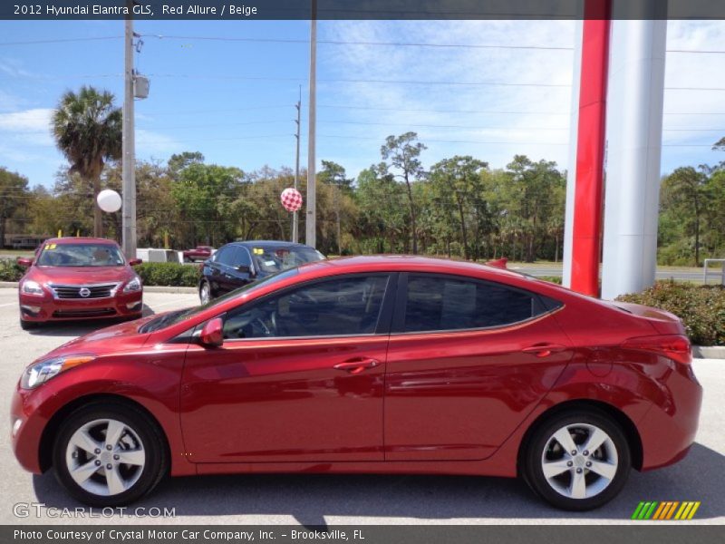 Red Allure / Beige 2012 Hyundai Elantra GLS