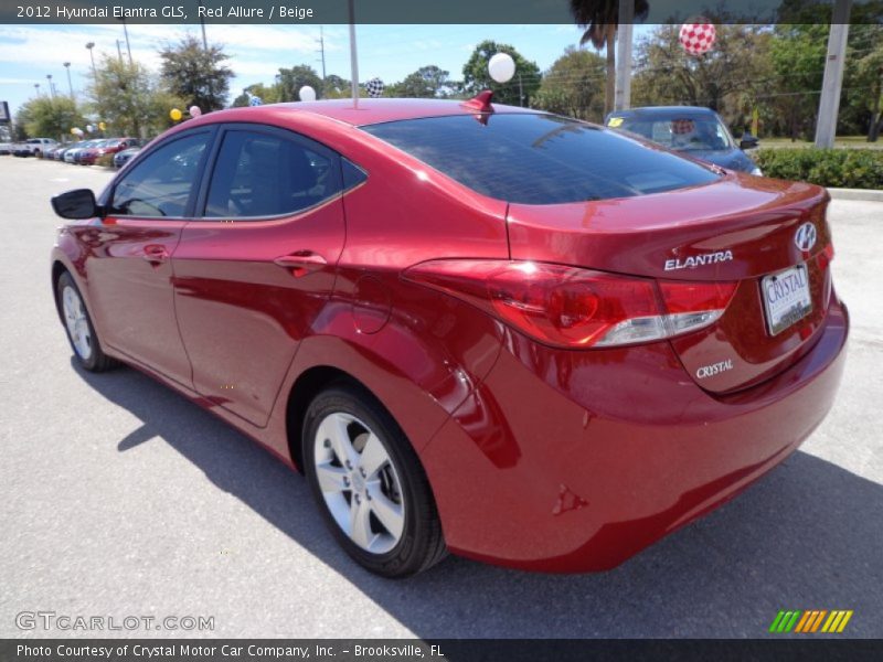 Red Allure / Beige 2012 Hyundai Elantra GLS