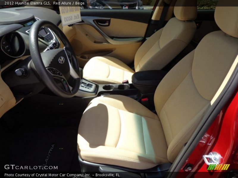 Red Allure / Beige 2012 Hyundai Elantra GLS