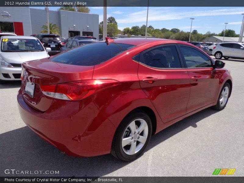 Red Allure / Beige 2012 Hyundai Elantra GLS