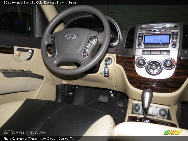 Espresso Brown / Beige 2011 Hyundai Santa Fe GLS