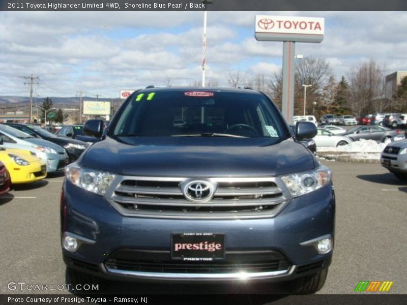 Shoreline Blue Pearl / Black 2011 Toyota Highlander Limited 4WD