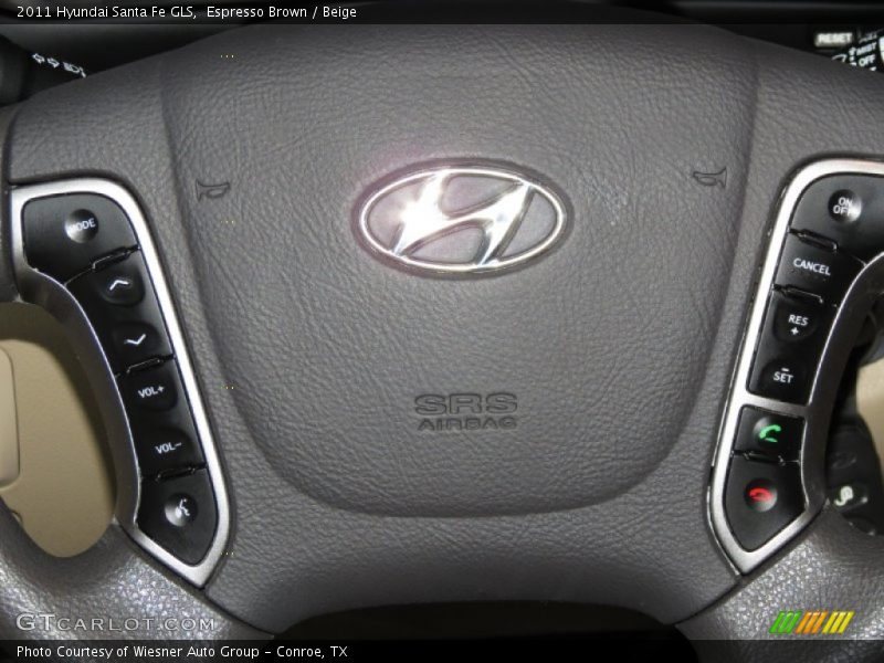 Espresso Brown / Beige 2011 Hyundai Santa Fe GLS