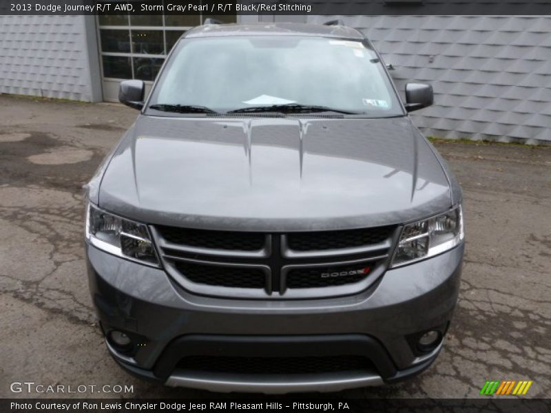 Storm Gray Pearl / R/T Black/Red Stitching 2013 Dodge Journey R/T AWD