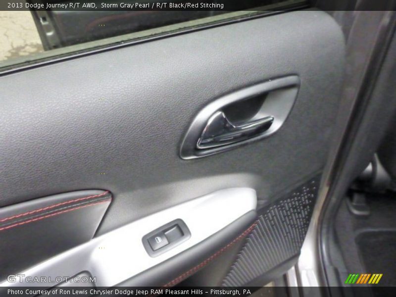Storm Gray Pearl / R/T Black/Red Stitching 2013 Dodge Journey R/T AWD