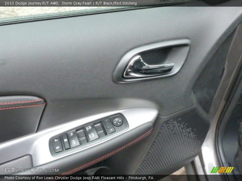 Storm Gray Pearl / R/T Black/Red Stitching 2013 Dodge Journey R/T AWD