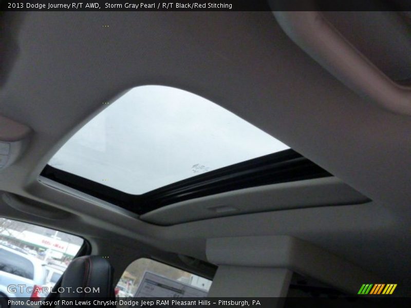 Storm Gray Pearl / R/T Black/Red Stitching 2013 Dodge Journey R/T AWD