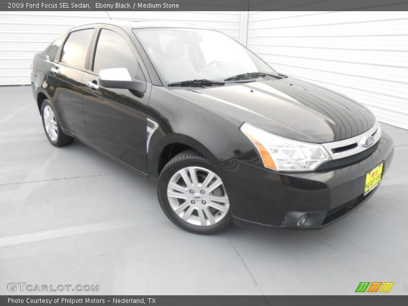 Ebony Black / Medium Stone 2009 Ford Focus SEL Sedan