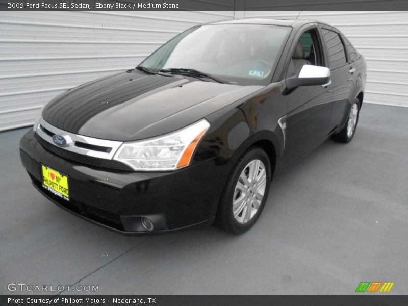 Ebony Black / Medium Stone 2009 Ford Focus SEL Sedan