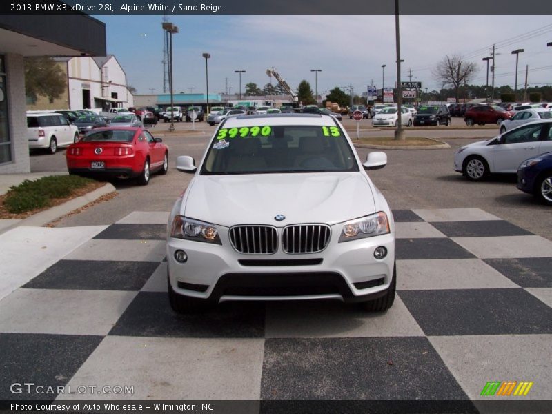 Alpine White / Sand Beige 2013 BMW X3 xDrive 28i