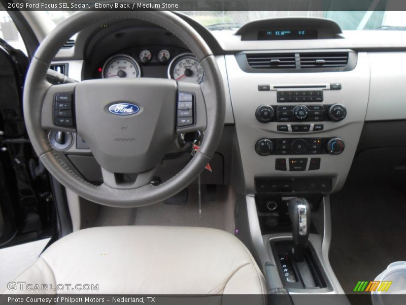 Ebony Black / Medium Stone 2009 Ford Focus SEL Sedan