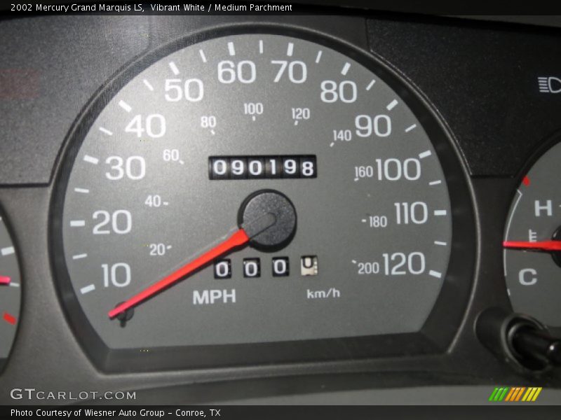 Vibrant White / Medium Parchment 2002 Mercury Grand Marquis LS