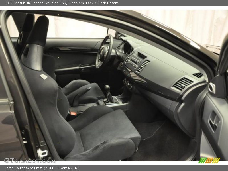 Phantom Black / Black Recaro 2012 Mitsubishi Lancer Evolution GSR