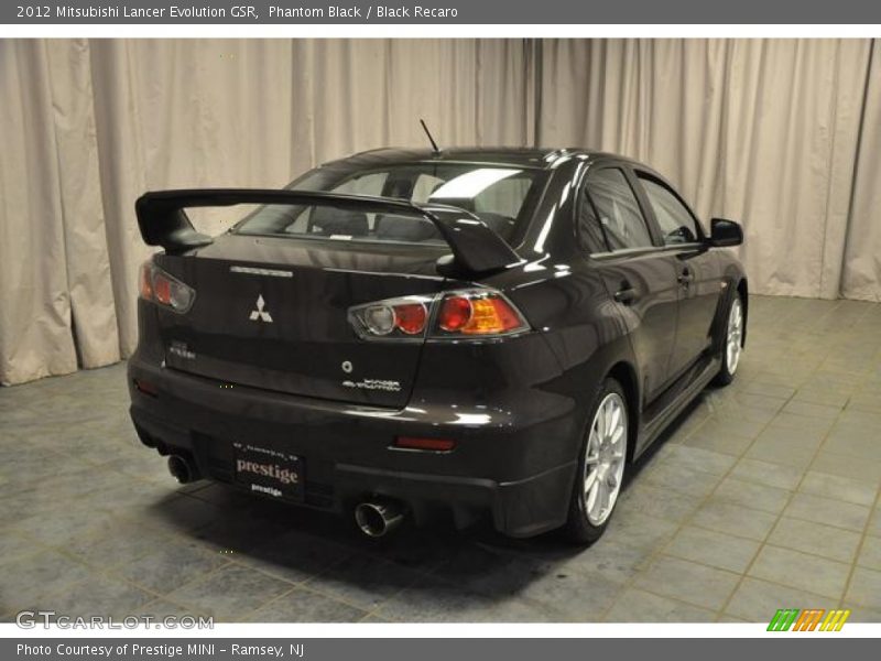 Phantom Black / Black Recaro 2012 Mitsubishi Lancer Evolution GSR