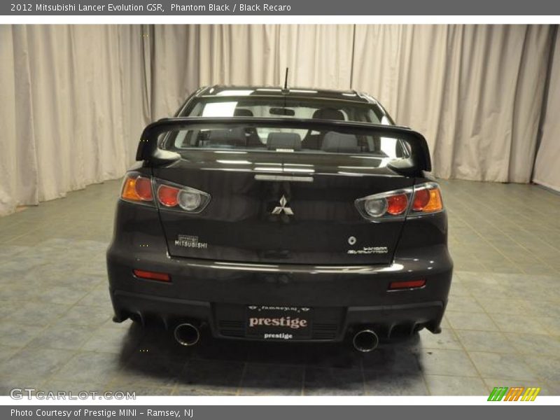 Phantom Black / Black Recaro 2012 Mitsubishi Lancer Evolution GSR