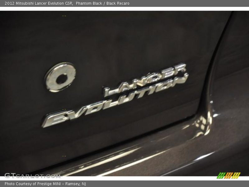 Phantom Black / Black Recaro 2012 Mitsubishi Lancer Evolution GSR