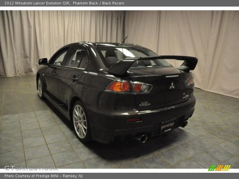 Phantom Black / Black Recaro 2012 Mitsubishi Lancer Evolution GSR