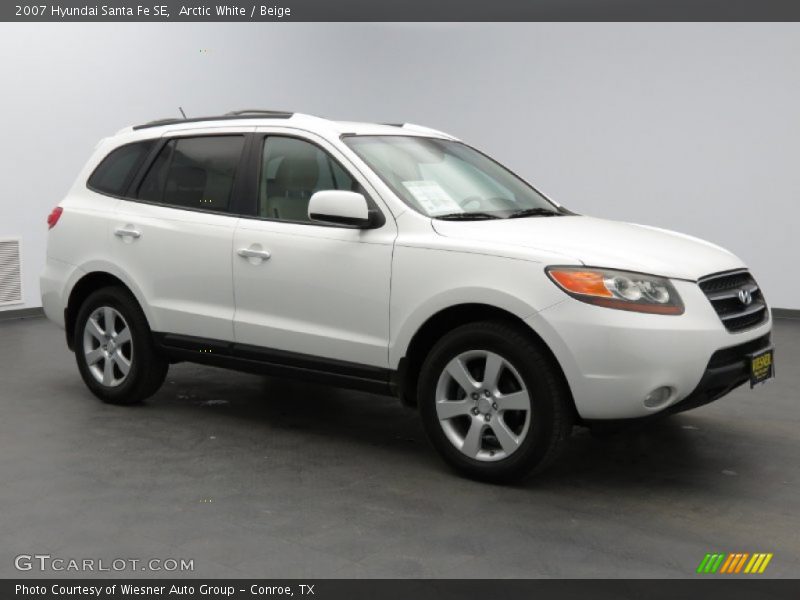 Arctic White / Beige 2007 Hyundai Santa Fe SE