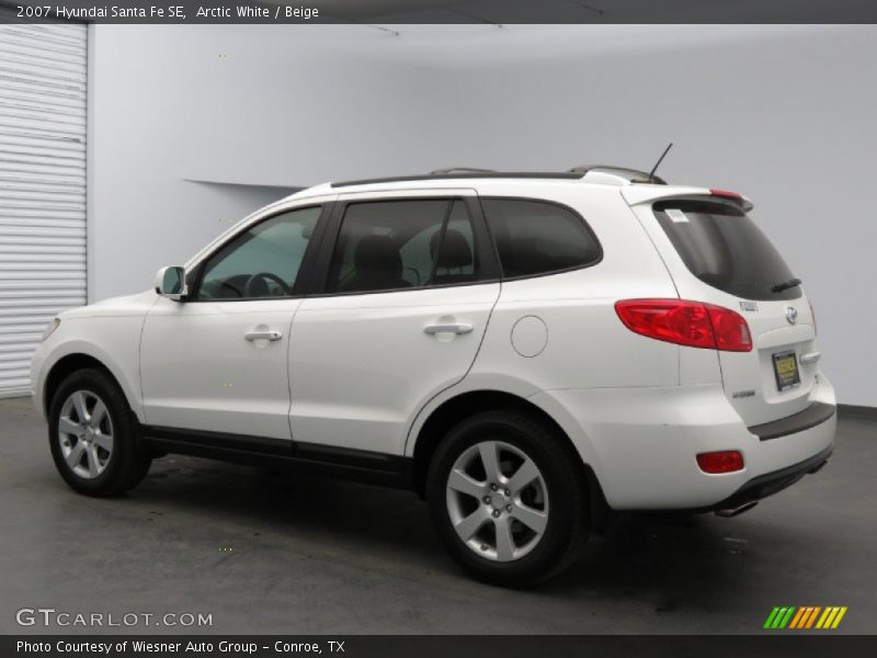 Arctic White / Beige 2007 Hyundai Santa Fe SE