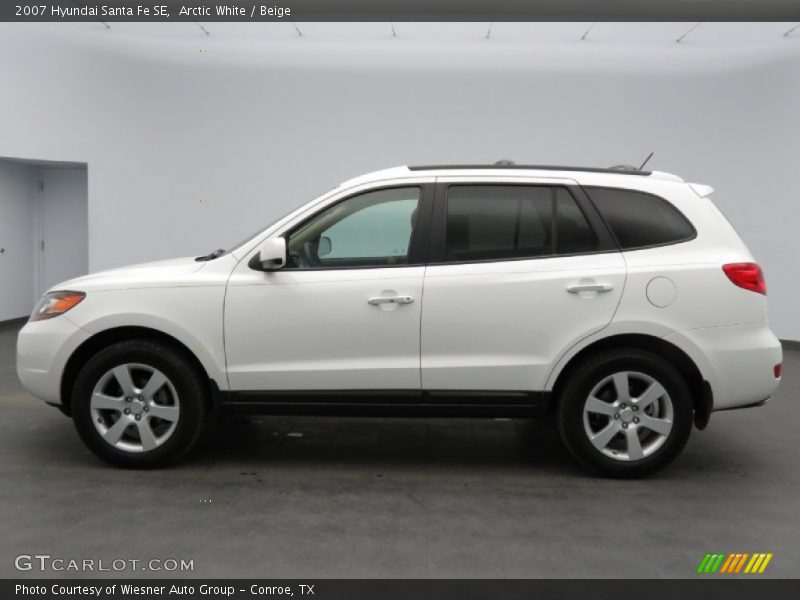 Arctic White / Beige 2007 Hyundai Santa Fe SE